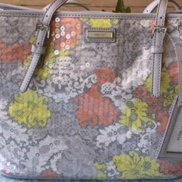 Brand New with Tags and Original Packaging. Nine West Ava Tote. Sequins - Picture 2 of 6